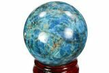 Bright Blue Apatite Sphere - Madagascar #100307-1